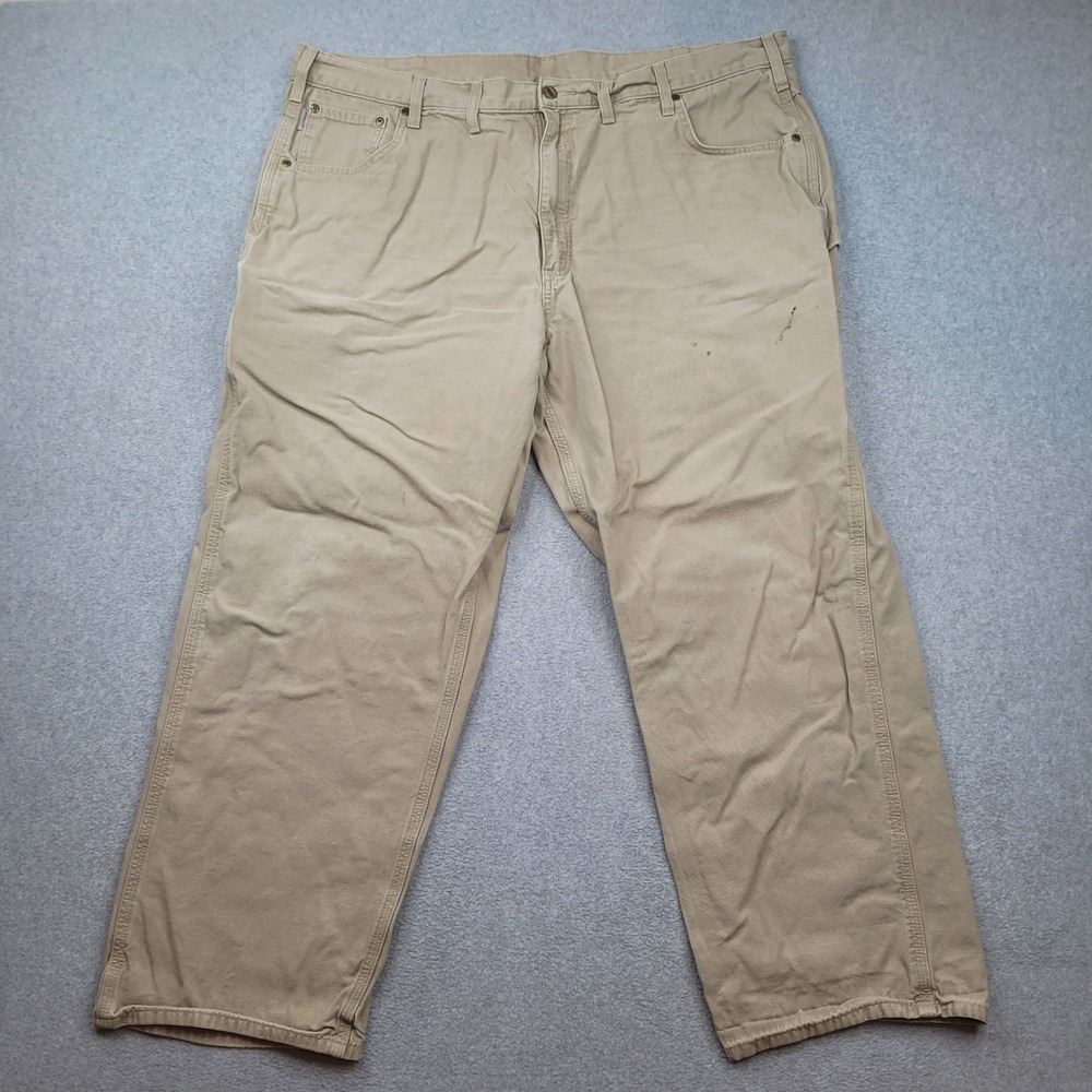 Carhartt Carpenter Pants Mens 44x30 Tan Loose Fit Canvas B159 GKH